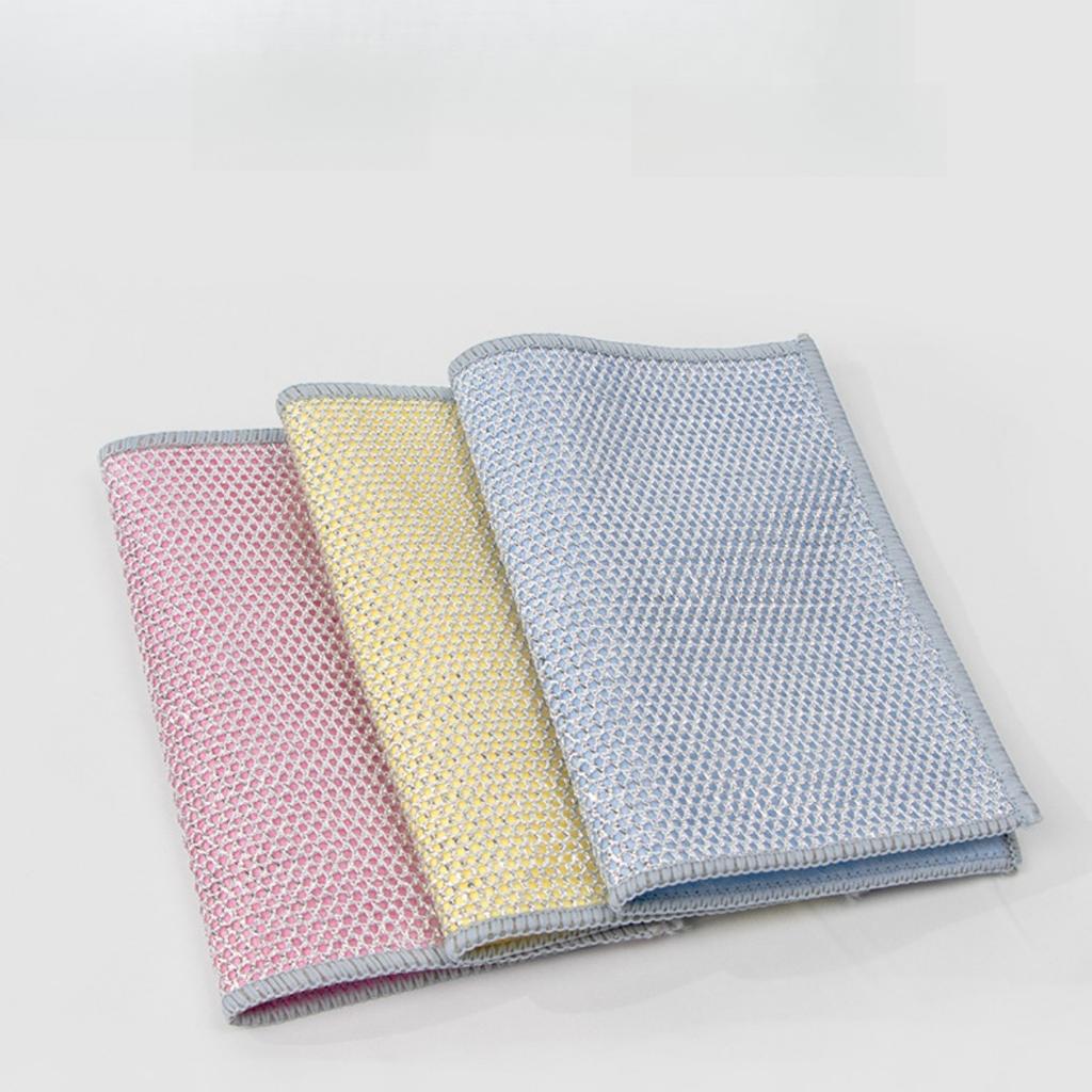 Double Sided, Silver Wire Cloth, Cleaning Cloth, Non Damaging To The Pot, Kitchen Cloth, Household, Oil Proof, Degreasing, Scouring Pad