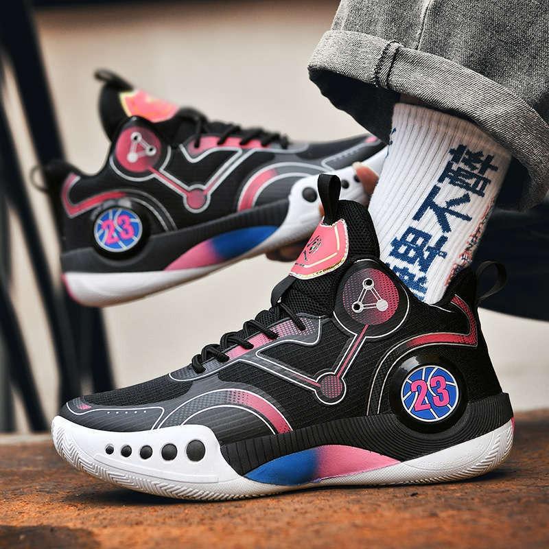 Summer breathable mesh couple basketball shoes boots men's high-top sneakers girls casual running shoes