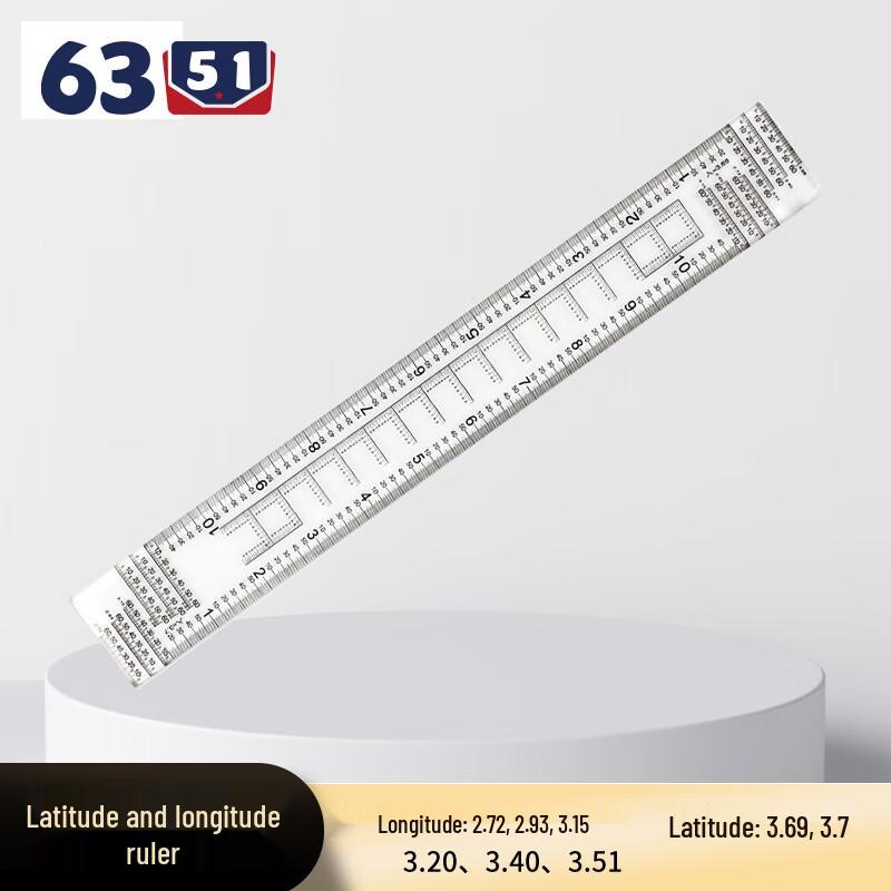 1:50,000 Geographic Latitude and Longitude Map Ruler
