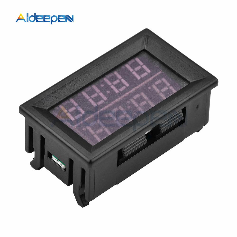 0.28 Red Blue Digital LED Mini Display Module DC0-100V DC0-200V Voltmeter Voltage Tester Panel Meter Gauge for Motorcycle Car