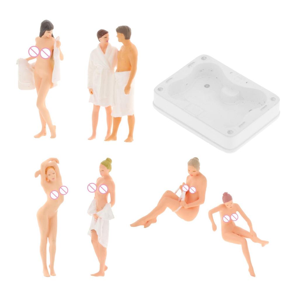 Mini 1:64 Scale Resin Character Diorama Model for Micro Scene DIY Ornament