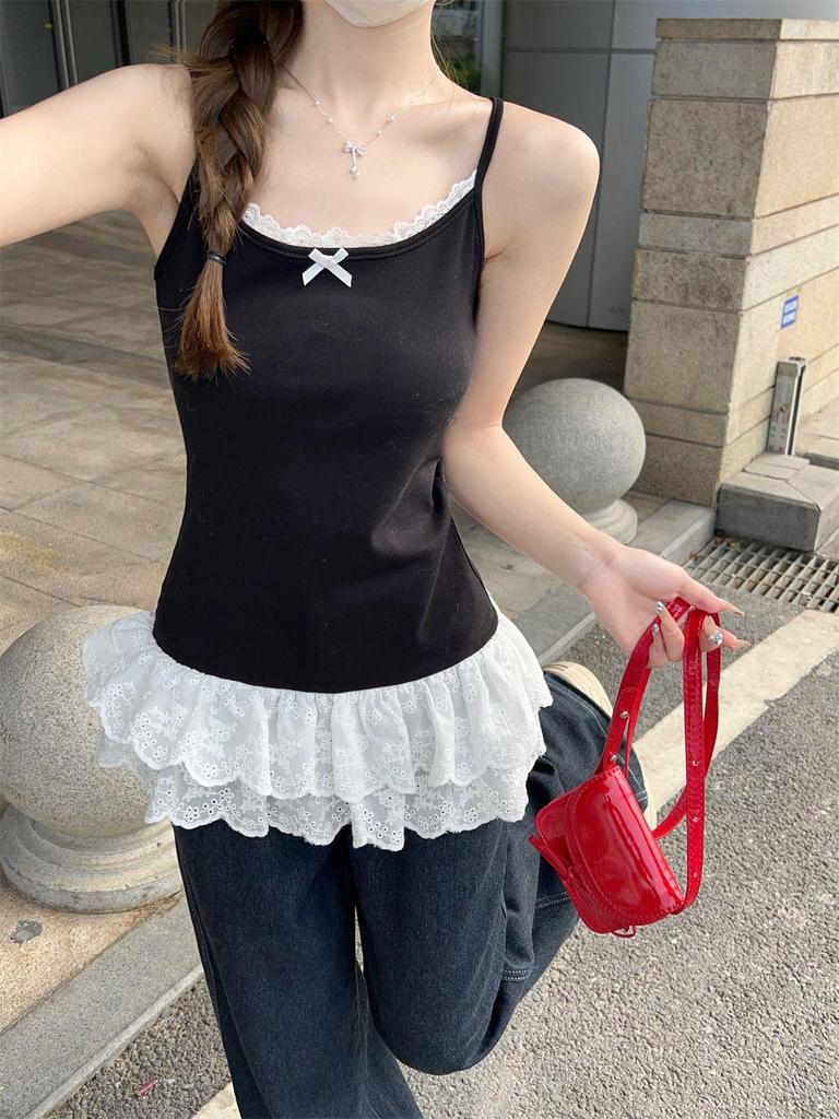 Bílé krajkové tílko pro ženy - Jarní/letní vrstva