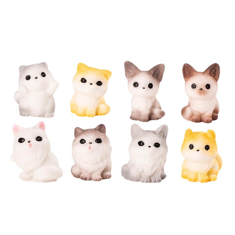 Micro-landscape Ornaments, Simulated Little Cats, Creative Car Home Desktop Resin Craft Decorative Small Ornaments