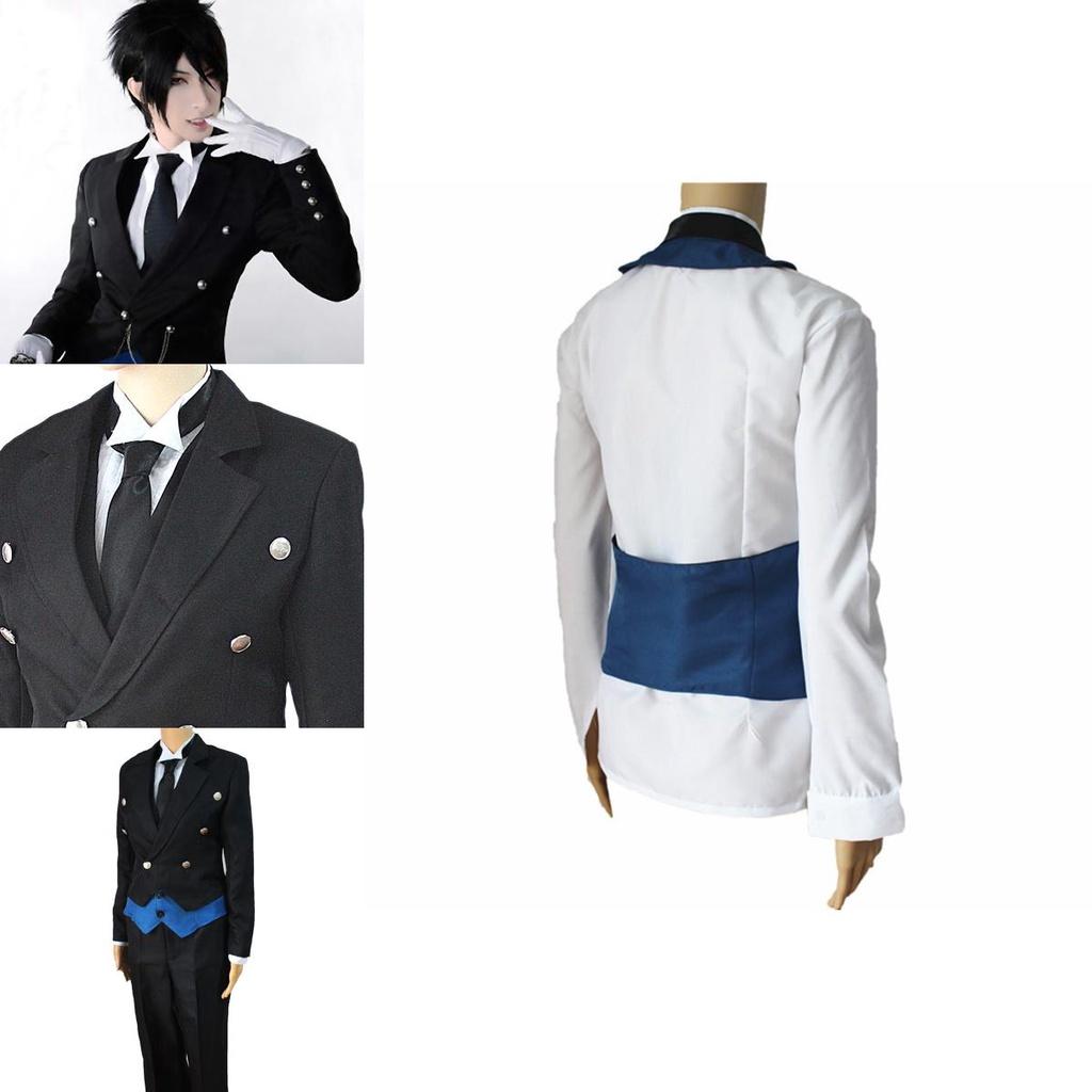 Exquisite Black Butler Kuroshitsuji Sebastian Michaelis Uniform Cosplay Costume Suit