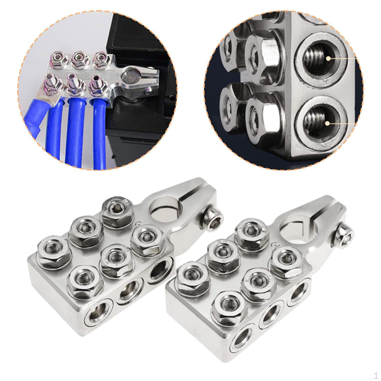 

2x Battery Terminal Clip 12 Way Top Post for Marine Houseboats Vehicles Rvs