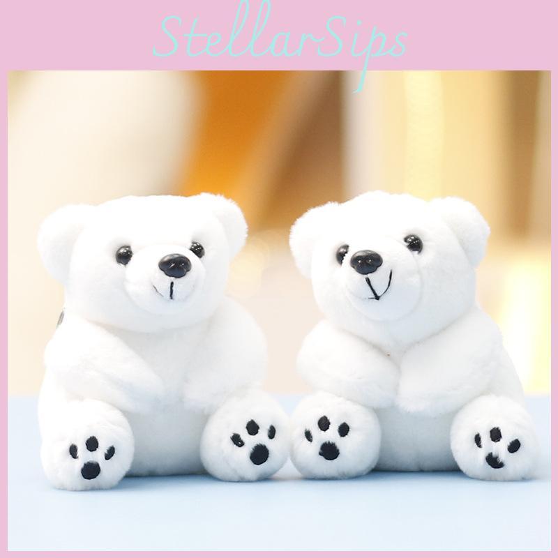 Arctic Bear Plush Backpack Keychain Soft Toy Cute Animal Bag Pendant For Kids And Teens