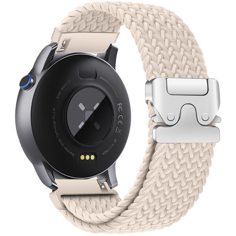 Cinturino in Nylon Intrecciato Compatibile per Huawei GT5 e Samsung Watch4567 con Fibbia ad Ombrello