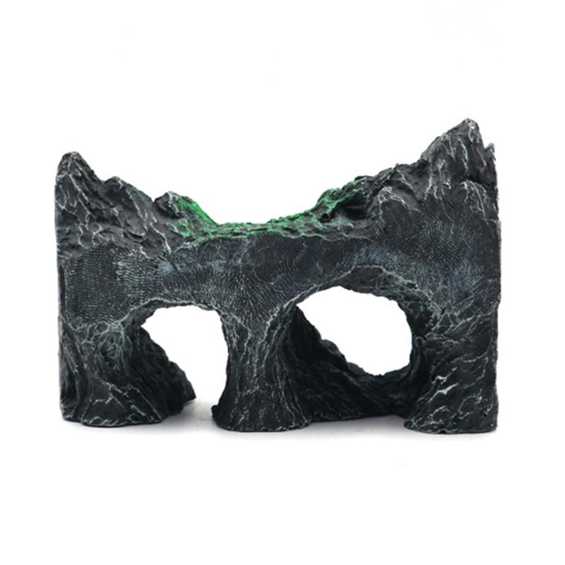 Aquariums Decorations Rockery Landscaping Resin Figurine Fishtanks Landscape Rockery Shelter Succulent Plant Ornaments