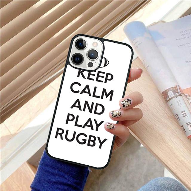 

Сохраняй спокойствие и играй в регби Любовь Чехол для телефона Cover For iPhone 17 Air 15 16 Pro Max 14 13 12 11 Pro Max Plus Shell iPhone 11pro max