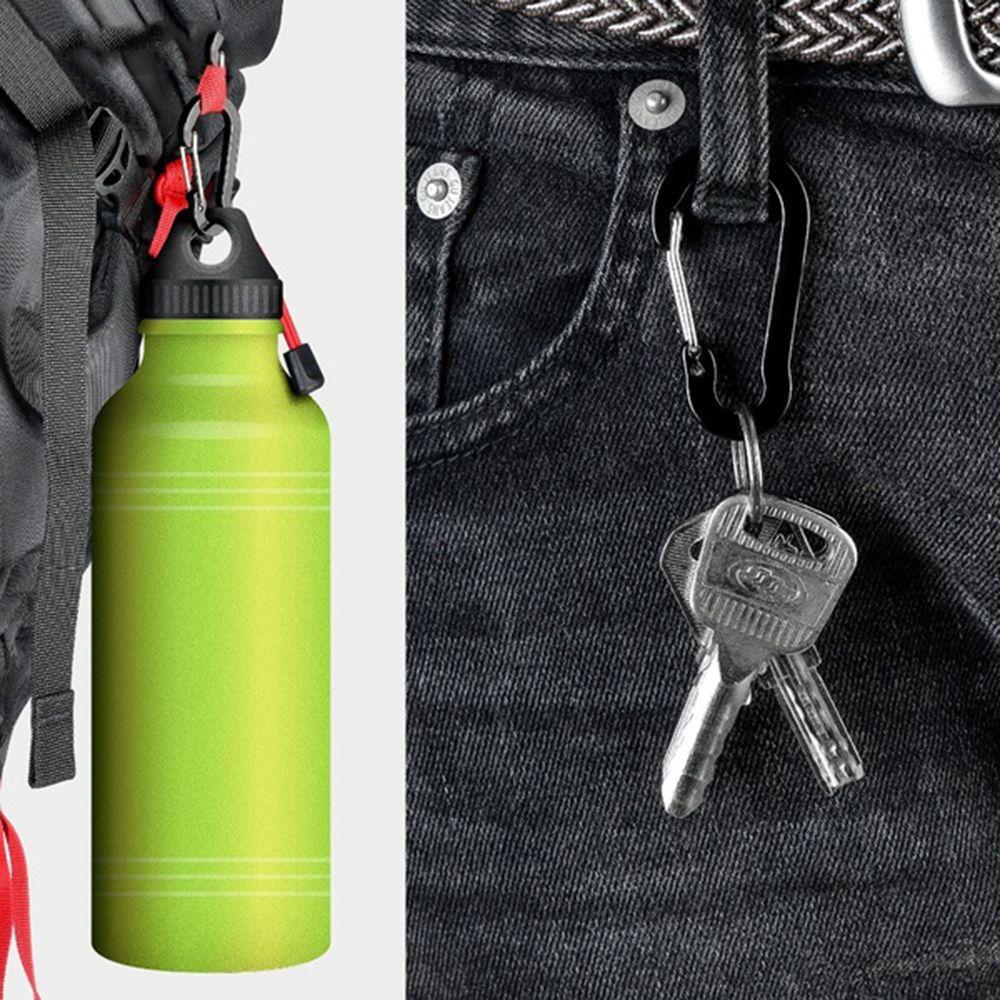 Langlebig 5 Stück Angeln S-Form Klettern Aluminium Zink Zinklegierung Federverschluss Karabiner Schlüsselanhänger Schnappverschluss