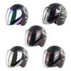 Universal Open Face Retro Helmet Visor Odorless Lens 3-snap Shield Visor Design