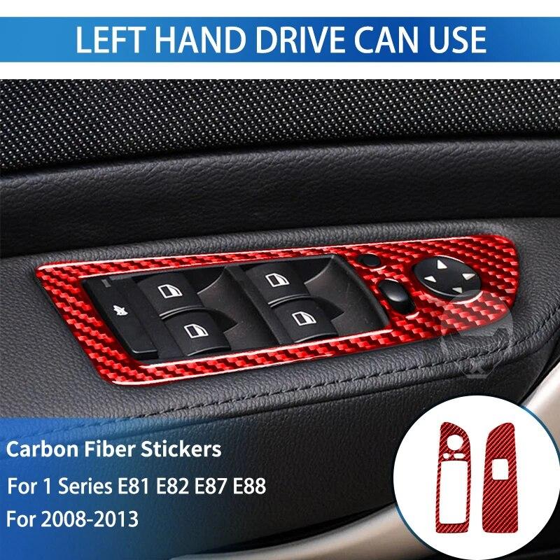 Pentru BMW Seria 1 E81 E82 E87 E88 2008-2013 Trim de schimbător de viteze Autocolant din fibră de carbon Cutie de viteze Interior Carcasa panoului consolă centrală