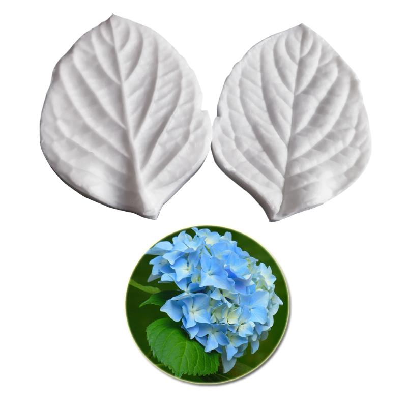 NEUE Große Hortensienblatt Silikonform Kuchen Dekorierwerkzeug Schokolade Gumpaste Sugarcraft Fondant Form M2476