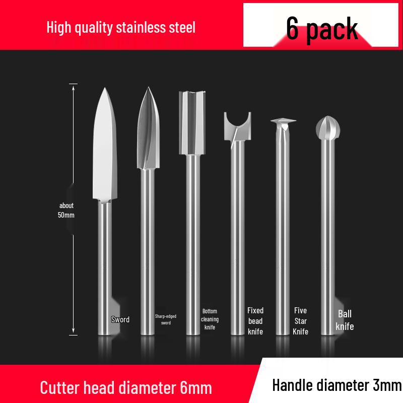 Dental & Wood Carving Tool Set: Power Tool, Engraving Knife, Steel Drill Bit, Grinding & Scribing Heads