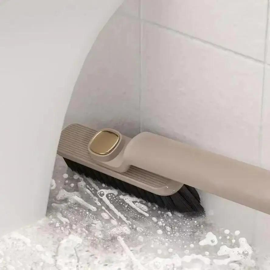 1 Pcs Household Portable Rotating Crevice Brush With No Dead Corners Bathroom Toilet Hard Bristled Handheld Tile Floor Brush