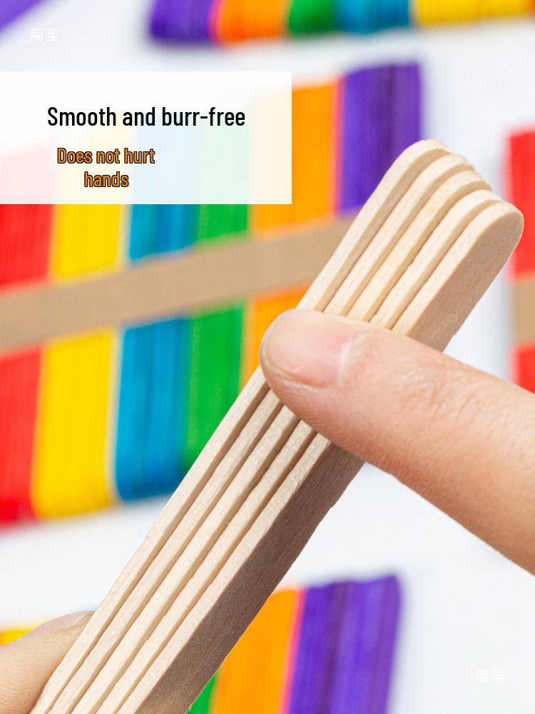 Colorful Wooden Craft Sticks for DIY and Kids’ Projects