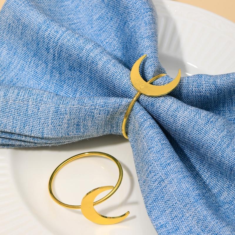 Künstlerische Halbmond-Serviettenhalter Premium-Metall-Tischgeschirr-Zubehör Leicht zu reinigen Praktische Aufbewahrung