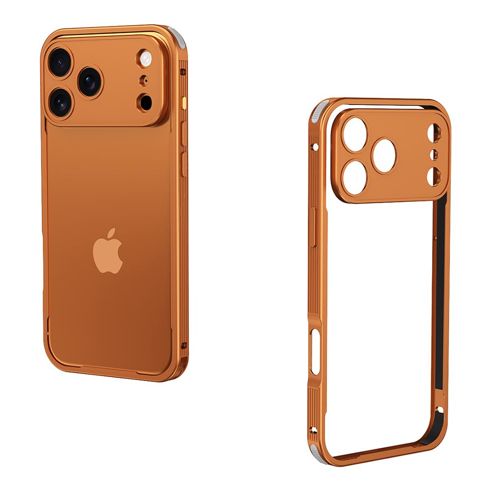 For iPhone 17 Pro Bumper Case Heat Dissipation Aluminium Alloy Phone Shell with Buckle/Camera Lid