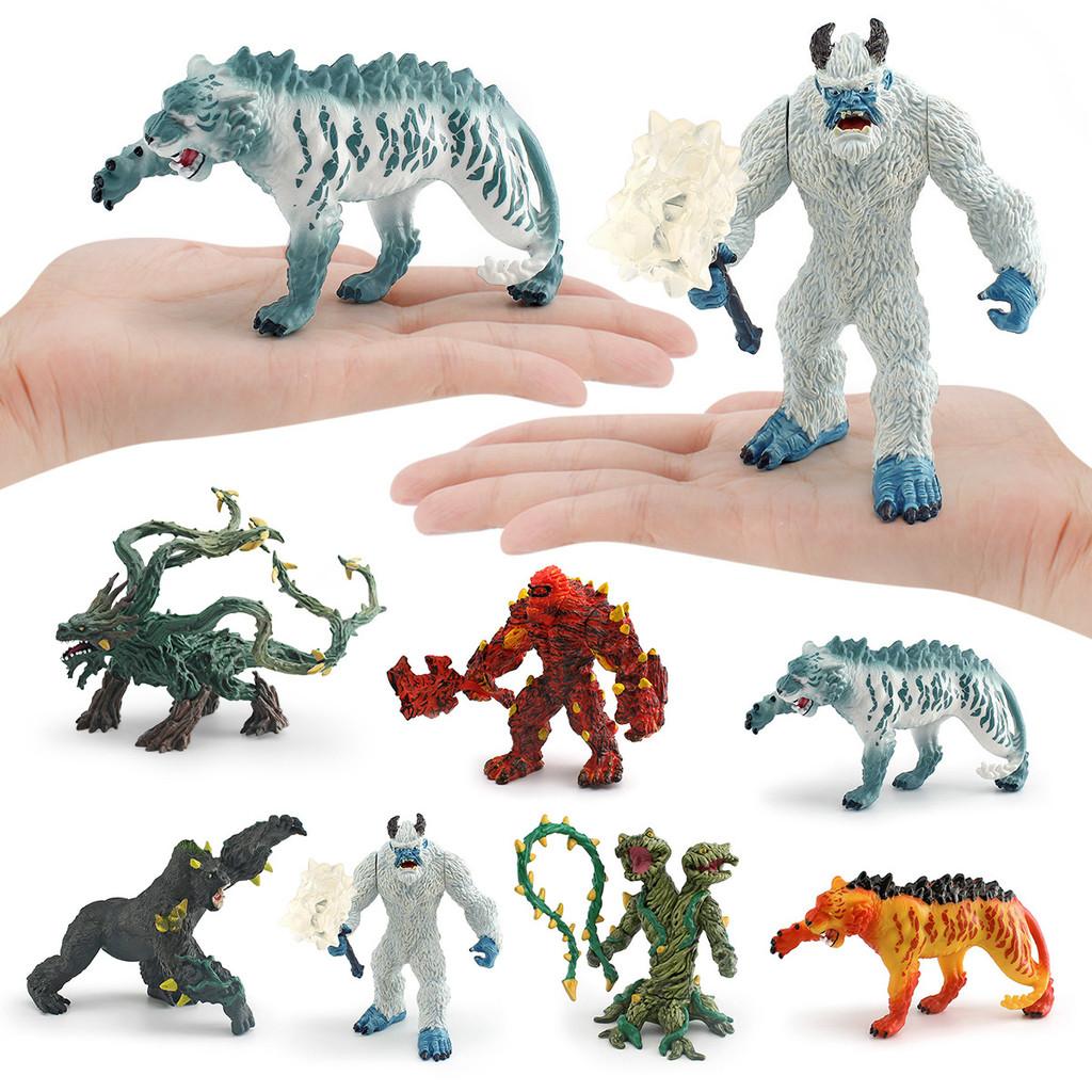 Mythical Creature Pvc Model Large Gorilla Beast With Lava And Ice Crystal Features For Collectors