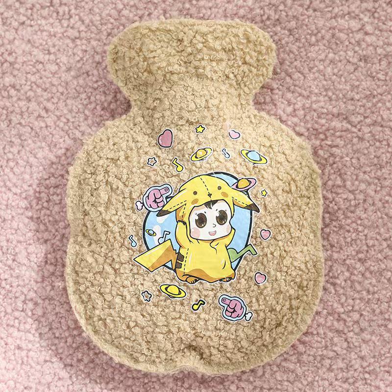 Cartoon Explosion-Proof Inflatable Hot Water Bottle & Mini Hand Warmer for Kids and Students