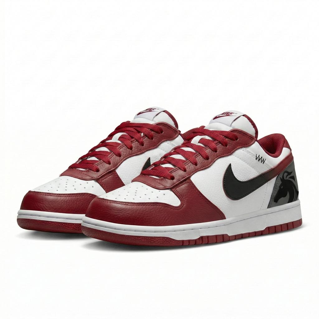 Nike Big Lemon Joy Abrasion Resistant Breathable Low top Skateboard Shoes Men's Red 355152-150(Team778-)