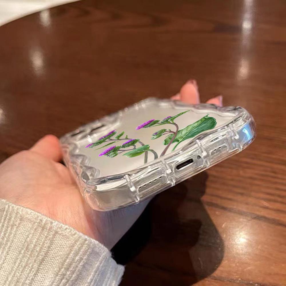 N75 Мягкие волнистые чехлы для телефонов с бабочками и цветами для Samsung A54 A34 A13 — фото 8