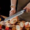 WILDMOK Damascus Serrated Steel Bread Knife, 8 Inches Serrated Bread Knife, Ergonomic Full Tang Resin Handle
