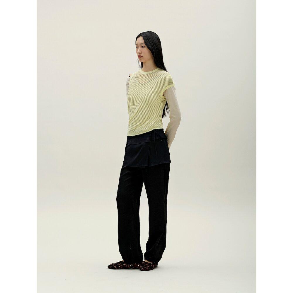 Anggae Unbalanced Twill Knit Lemon
