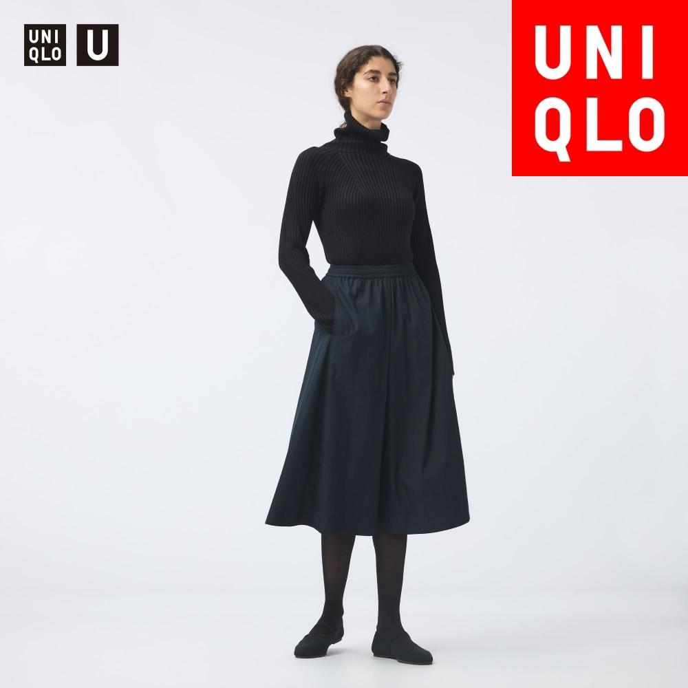 

Юбка Uniqlo из хлопковой смеси с объемным верхом 09 BLACK/WOMEN L