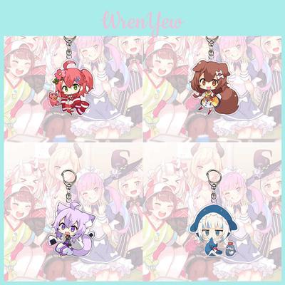 Stunning Hololive Vtuber Keychain Featuring Gawr Gura Mori Usada Fubuki Suisei For Anime Fans
