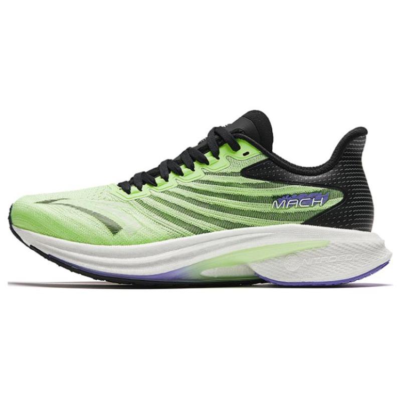 Anta MACH Mach 4.0 Cushioning Anti-Slip And Wear-Resistant Rebound Low-Top Running Shoes Men s Green Black Sneakers 112425583-1 39