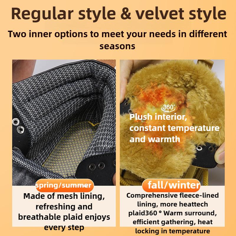 Pánské vysoké boty na volný čas Ručně vyráběné plyšové boty Ležérní boty Podzimní a zimní boty