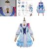 Halloween Carnival Party Costume Genshin Impact Kamisato Ayaka Cosplay Wig Dress