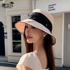Spring and Summer Hat Women's High-end Sense Color Matching Pleated Bucket Hat Versatile Fashion Sunscreen Sunshade Basin Hat