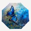 1pc Butterfly Watercolor Auto Folding Umbrella, Sturdy And Durable Automatic Folding Umbrella with 8 Ribs, Convenient for Outdoor Use192