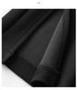 2025 Women's High-Waisted Black Micro-Flare Pants – Slimming, Casual Drape with Split Hem