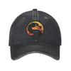 Fashion Mortal Kombat Logo Gaming Baseball Cap for Unisex Women Distressed Denim Snapback Cap Running Unstructured Soft Caps Hat