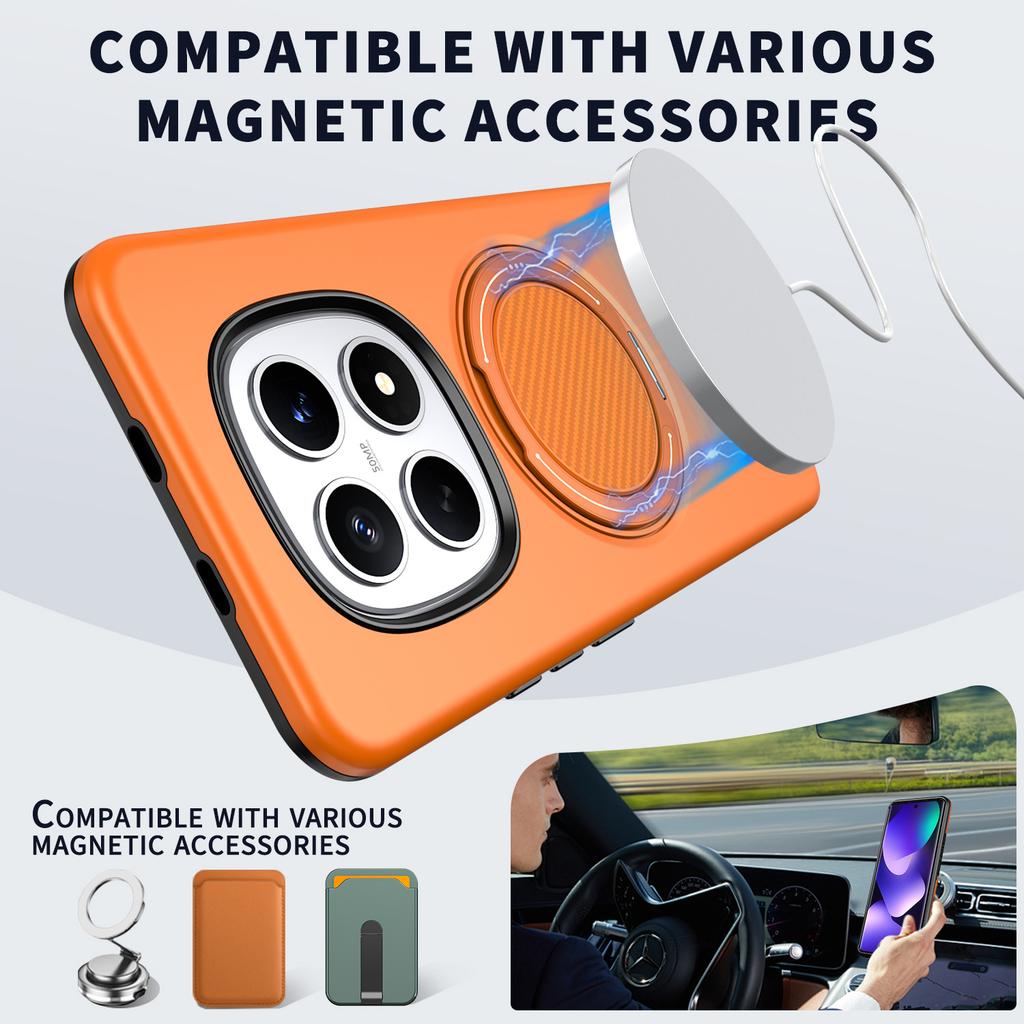 Redmi Note11 Mobile Phone Case, Rotating Damping Magnetic Suction Bracket, Xiaomi POCO X8Pro Case Pie Protective Case.