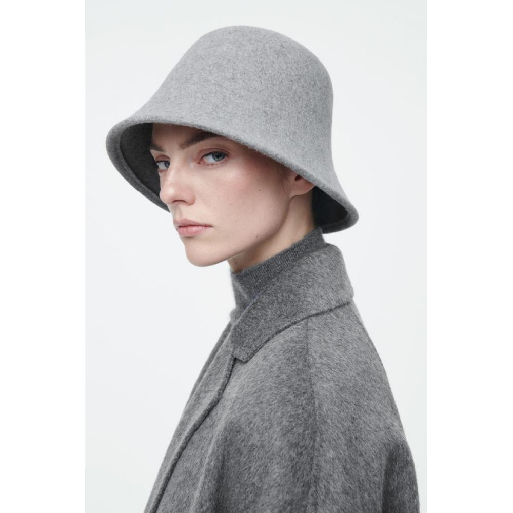 

Cos Japan Felt Wool Bucket Hat gray/XSS