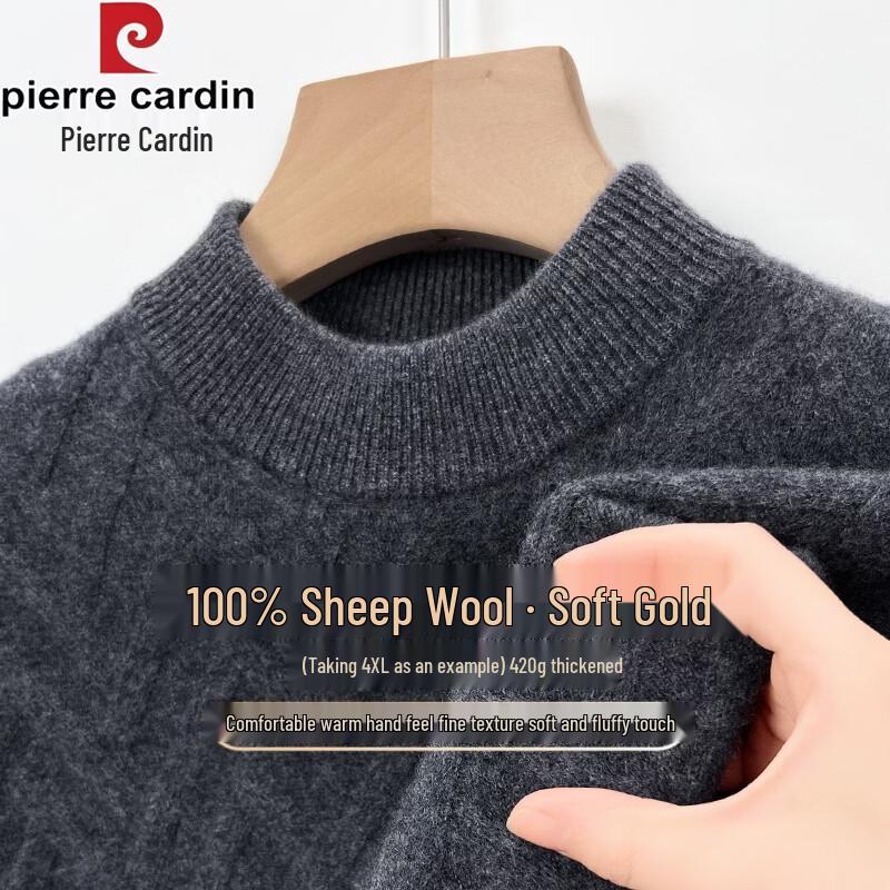Pierre Cardin Men's Merino Wool Cable Knit Sweater