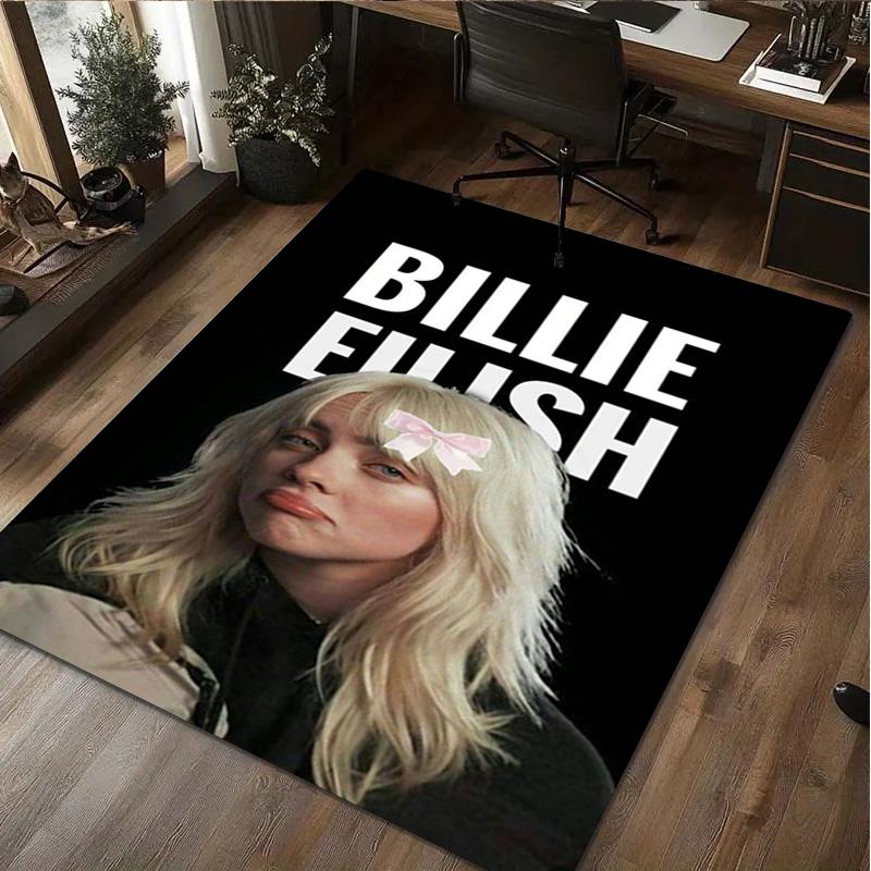 Billie Eilish Album Rug Carpet Office Decorative Carpet For Living Room Bedroom Door Mat Floor Rug Computer Chair Area Rug