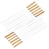 Suncojia Wood Handle Stainless Steel BBQ Skewers (30-Pack)