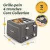 Grille-pain - CUISINART - Core Collection - 4 Tranches - Fentes Extra Larges - Stone Grey