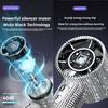 Full Diamond Luxury Craftsmanship Portable Handheld Turbo Fan 3 Gear Wind Long Battery Life With Digital Display
