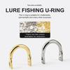 50Pcs Easy-Spin Clevises U- Shaped Easy Spin Brass Fishing Lure Accessories Durable Sliver/Gold Fishing Spinners