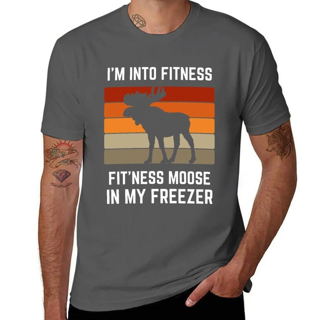 Im Into Fitness Fitness Moose In My Freezer Hunting TShirt Anime Vintage Anime Shirt T Shirt Men