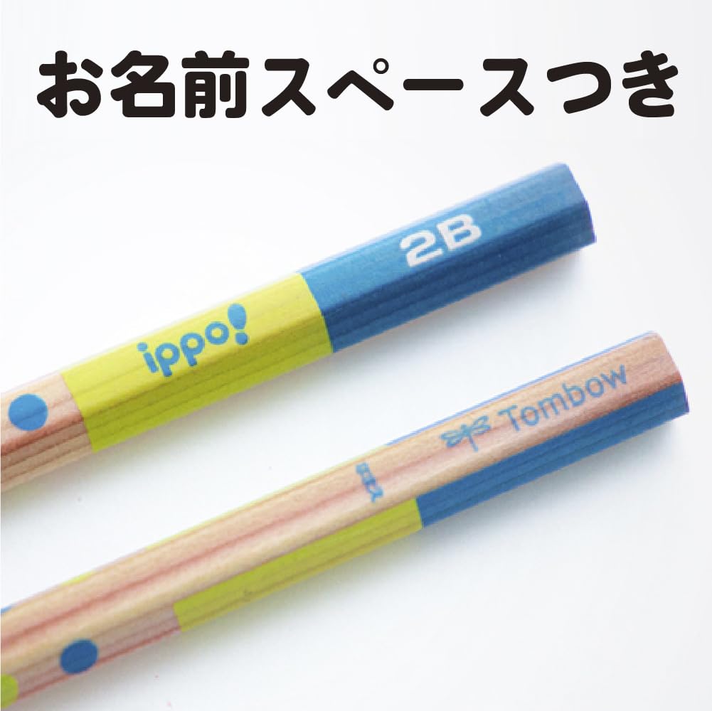 Tombow Pencil Triangular Pencil 2B Easy to Grip Writing Pencil surface and grip - (with non-slip guide) KB-EG01-2B