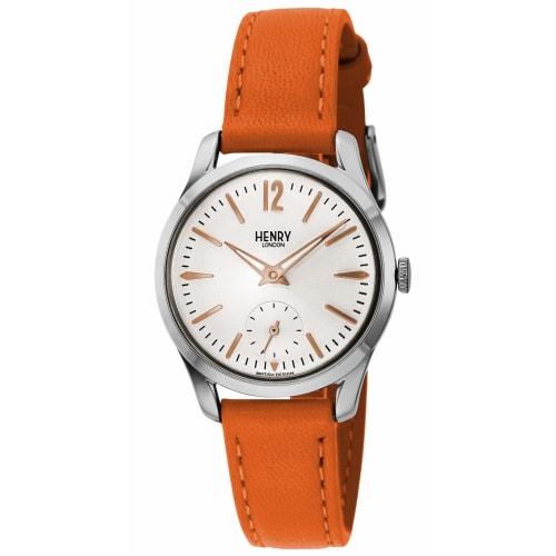 HENRY LONDON CANONBURY Watch, Japan Exclusive, White Dial, Stainless Steel Crystal, Quartz Movement, 30mm, UK, London Watch HL30-US-0415, Unisex, Navy