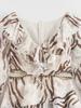 2025 Spring Women's European & American Casual Leopard Print Ruffle Dress