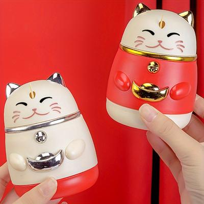1pc Cute Cat Toothpick Holder Dispenser - Convenient Pop-Up Automatic Dispenser for Kitchen Restaurant Use